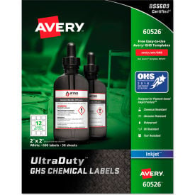 Avery® GHS Chemical Waterproof & UV Resistent Labels Inkjet 2