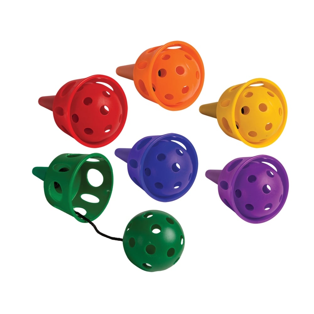 Champion Sports Catch-A-Ball Cups, Assorted Colors, Set Of 6 Cups (Min Order Qty 3) MPN:CHSCUPSET