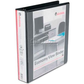 Universal® Economy D-Ring Vinyl View Binder 1-1/2