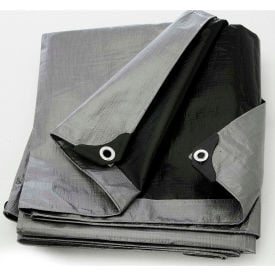 BOEN Heavy Duty Tarp 14x14 Weave 12' x 16' Silver/Black - ST-1216 ST-1216