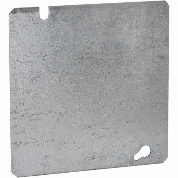 Flat Electrical Box Cover: Steel MPN:832