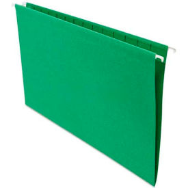 Universal® Hanging File Folders 1/5 Tab 11 Point Stock Legal Green 25/Box 14217