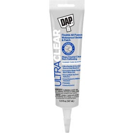 DAP® ULTRA CLEAR™ Flexible All Purpose Waterproof Sealant -5.0oz Crystal Clr - Pkg Qty 15 70798-18387