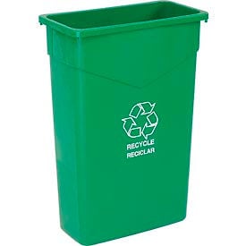 Carlisle TrimLine Recycling Can 23 Gallon Green 342023REC09