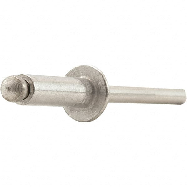 Open End Blind Rivet: Size 4, Dome Head, Aluminum Body, Aluminum Mandrel MPN:POPAD42ABS160