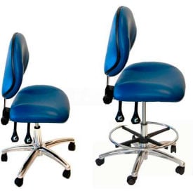 WSI 1000 Series Chair 1000-CB-ECR-BK ESD Clean-Room Vinyl Chrome Base 18