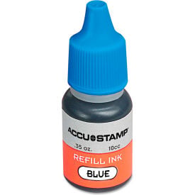 COSCO ACCU-STAMP Gel Ink Refill Blue 0.35 oz. Bottle 090682