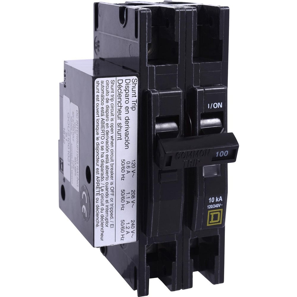 Circuit Breakers, Circuit Breaker Type: Miniature Circuit Breaker , Amperage: 90 , Voltage: 120/240V , Wire Size (AWG): 12-2/0 , Number Of Poles: 2  MPN:QOU2901042