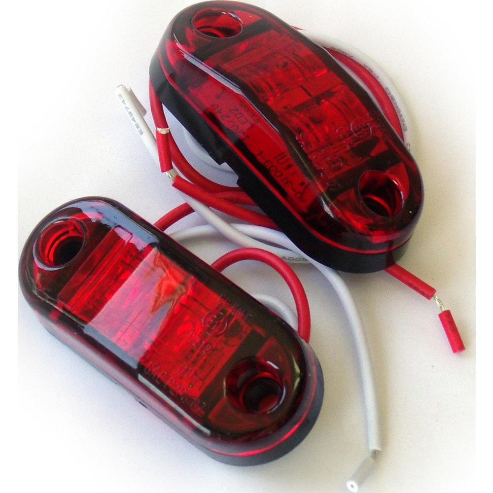 Side Marker Light Kits, Product Type: Truck and Trailer LED , Length (Inch): 2-1/2 , Color: Red , Voltage: 12V, 24V  MPN:1004744