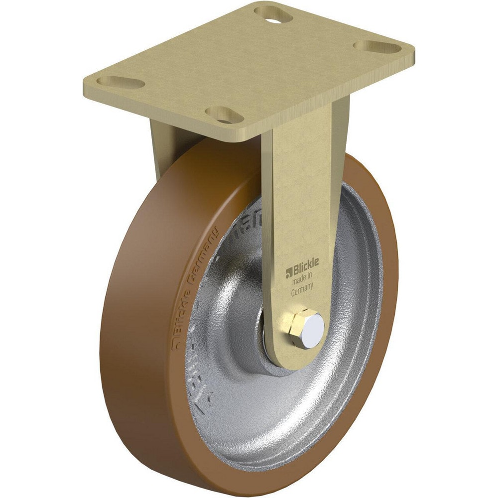 Top Plate Casters, Mount Type: Plate , Number of Wheels: 1.000 , Wheel Diameter (Inch): 6-5/16 , Wheel Material: Rubber , Wheel Width (Inch): 2  MPN:910144