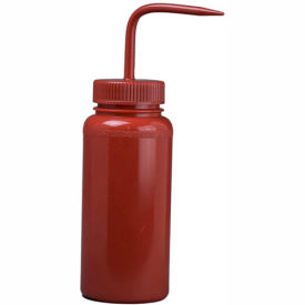 Bel-Art Red LDPE Wash Bottles 116510016 500ml Red Cap Wide Mouth 6/PK 11651-0016