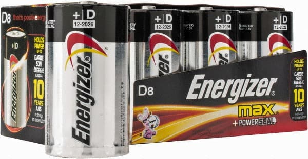 8 Qty 1 Pack Size D, Alkaline, 8 Pack, Standard Battery MPN:E95FP-8