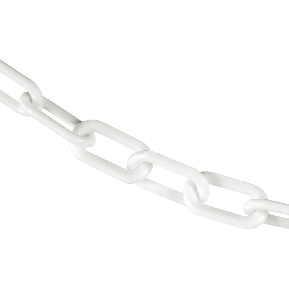 Barrier Rope & Chain, Type: Barrier Chain , Snap End Material: None , Hook Fitting Material: None , Color: White , Link Type: Straight Link  MPN:50001-10