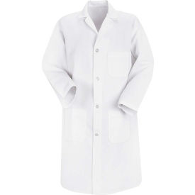 Red Kap® Men's Button-Front Lab Coat White Poly/Cotton XS 5700WHRGXS