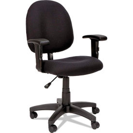 Alera Swivel Task Chair with Arms - Fabric - Black - Essentia Series VTA4810