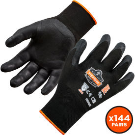 Ergodyne® Proflex 7001 Abrasion Resistant Gloves Nitrile Coated XL Black 144 Pairs 17855