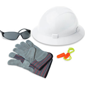 ERB® AFB1 New Hire Kit with Americana® Full Brim Cap & Economy Boas® Lens White/Gray - Pkg Qty 6 WEL18557SM03