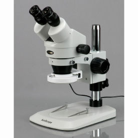 AmScope SM-1BN-64S 7X-45X Inspection Zoom Stereo Microscope with 64-LED Ring Light SM-1BN-64S