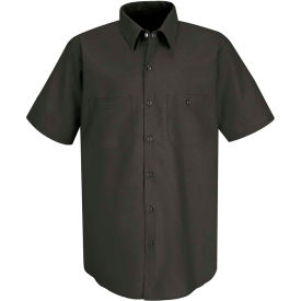 Red Kap® Men's Industrial Work Shirt Short Sleeve Charcoal 3XL SP24 SP24CHSS3XL