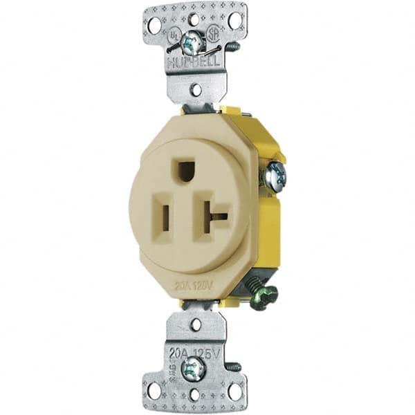 Straight Blade Single Receptacle: NEMA 5-20R, 20 Amps, Grounded MPN:RR201I