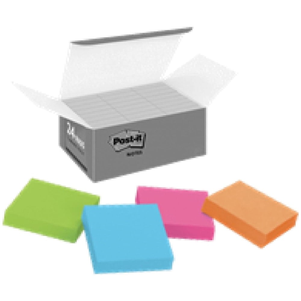 Post-it Super Sticky Notes - Energy Boost Color Collection - 2in x 2in - Square - 90 Sheets per Pad - Multicolor - Paper - Super Sticky, Adhesive, Recyclable, Residue-free - 1620 / Pack (Min Order Qty 3) MPN:62218SSAUC