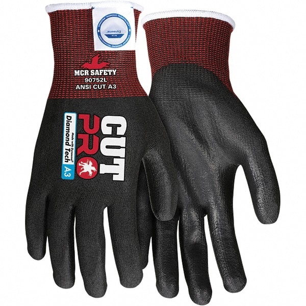 Cut & Abrasion-Resistant Gloves: Size XL, ANSI Cut A3, Polyurethane, Dyneema MPN:90752XL