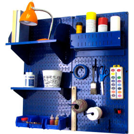 Wall Control Pegboard Hobby Craft Organizer Storage Kit Blue 32