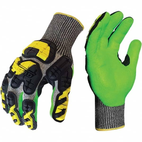 Cut-Resistant & Puncture-Resistant Gloves: Size Large, ANSI Cut A3, ANSI Puncture 5, Nitrile, Series INDI-KC5G MPN:INDI-KC5G-04-L