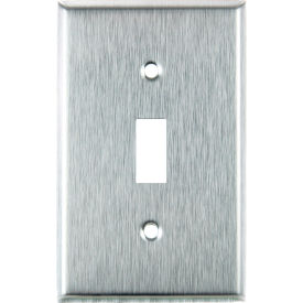 Sunlite® Toggle Switch Plate 1-Gang Silver Pack of 12 40899-NS