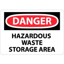 NMC D285RB OSHA Sign Danger Hazardous Waste Storage Area 10