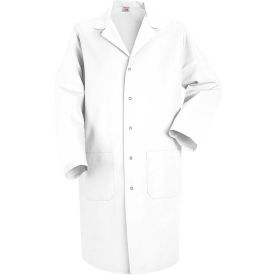 Red Kap® Men's Lab Coat White Poly/Combed Cotton Regular 4XL KP18WHRG4XL