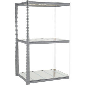 GoVets 3 Shelf Extra Heavy Duty Boltless Shelving Z Beam Add On 48Wx48Dx84H Steel Deck 012GY581