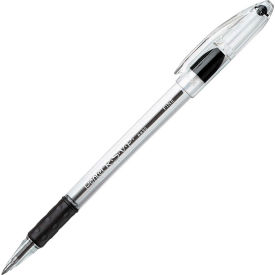 Pentel® RSVP Ballpoint Stick Pen Fine Clear Barrel Black Ink Dozen BK90A