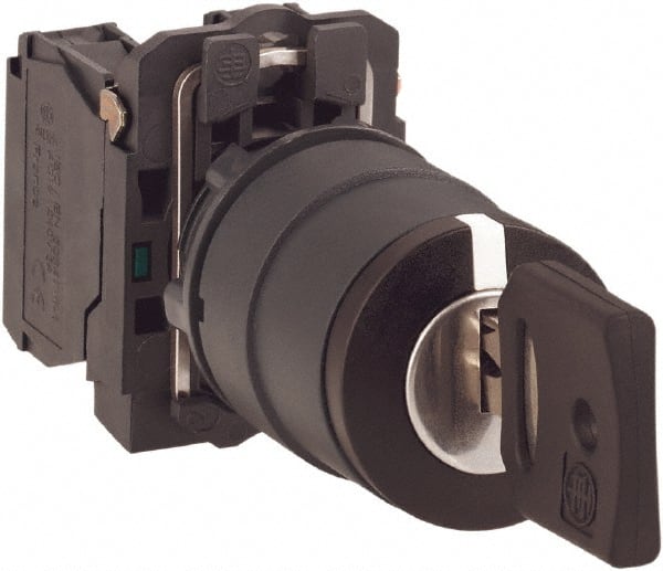 Selector Switch with Contact Blocks: 2 Positions, Maintained (MA), Key MPN:XB5AG41
