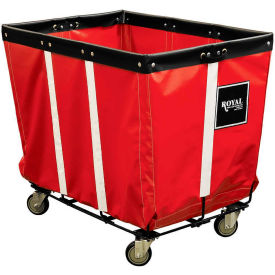 Royal Basket Trucks® Perm Liner Truck 6 Bu Red Vinyl Wire Base All Swivel R06-RRW-PWA-3UNT