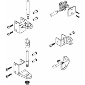 Bradley Toilet Partition Door Hardware Kit Inswing - Zamak Baked Enamel - HDWT-ZD1 HDWT-ZD1