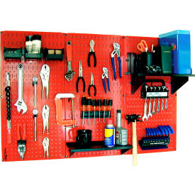 Wall Control Pegboard Standard Tool Storage Kit Red/Black 48