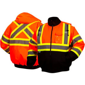 Pyramex® RCJ32 Hi-Vis Waterproof Winter Jacket Type R ANSI Class 3 XL Orange RCJ3220XL