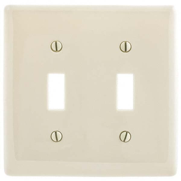 Wall Plates, Wall Plate Type: Switch Plates , Color: Light Almond , Wall Plate Configuration: Toggle Switch , Material: Thermoplastic , Shape: Rectangle  MPN:P2LA