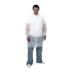 Lab Coat: 1.41 oz Material, Size X-Large, Polypropylene MPN:LC-PP-XL30W-EW