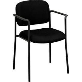 HON® VL616 Stacking Guest Chair with Arms Supports to 250 lb Black HVL616.VA10