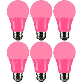 Sunlite® LED A19 Colored Light Bulb E26 Base 3W 140 Lumens Pink Pack of 6 40473-NS