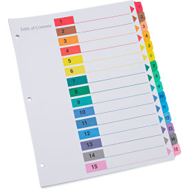 Universal® Deluxe Table of Contents Dividers for Printers 15-Tab 1 - 15 11