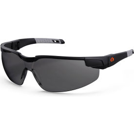 Ergodyne® Dellenger-AFS Safety Glasses w/ Adjustable Temples Smoke Lens Matte Black Frame 50068