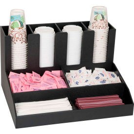 Dispense-Rite CLCO-4BT - Cup Lid Straw And Condiment Organizer 8 Compartments Countertop CLCO-4BT