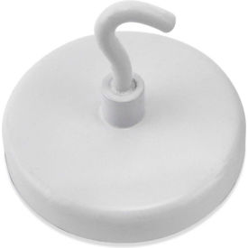 Master Magnetics Ceramic Magnetic Hook MHHH26 - 26 Lbs. Pull White Enamel Paint - Pkg Qty 24 MHHH26