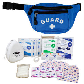 Kemp USA Hip Pack w/ Guard Logo & First Aid Supply Royal Blue 49 Pieces 10-103-ROY-S1