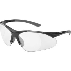 Elvex® RX-500™ Safety Glasses Clear +0.75 Magnifier Lens Black Frame Pack of 12 - Pkg Qty 12 WELRX500C075
