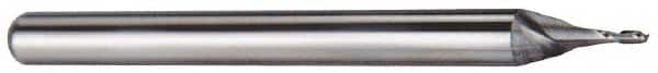 Square End Mill: 1/4'' Dia, 1/2'' LOC, 1/4'' Shank Dia, 2'' OAL, 2 Flutes, Solid Carbide MPN:16425000A