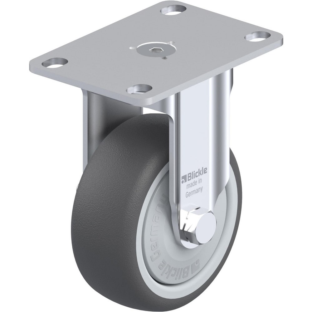 Top Plate Casters, Mount Type: Plate , Number of Wheels: 1.000 , Wheel Diameter (Inch): 4 , Wheel Material: Rubber , Wheel Width (Inch): 1-1/4  MPN:913602